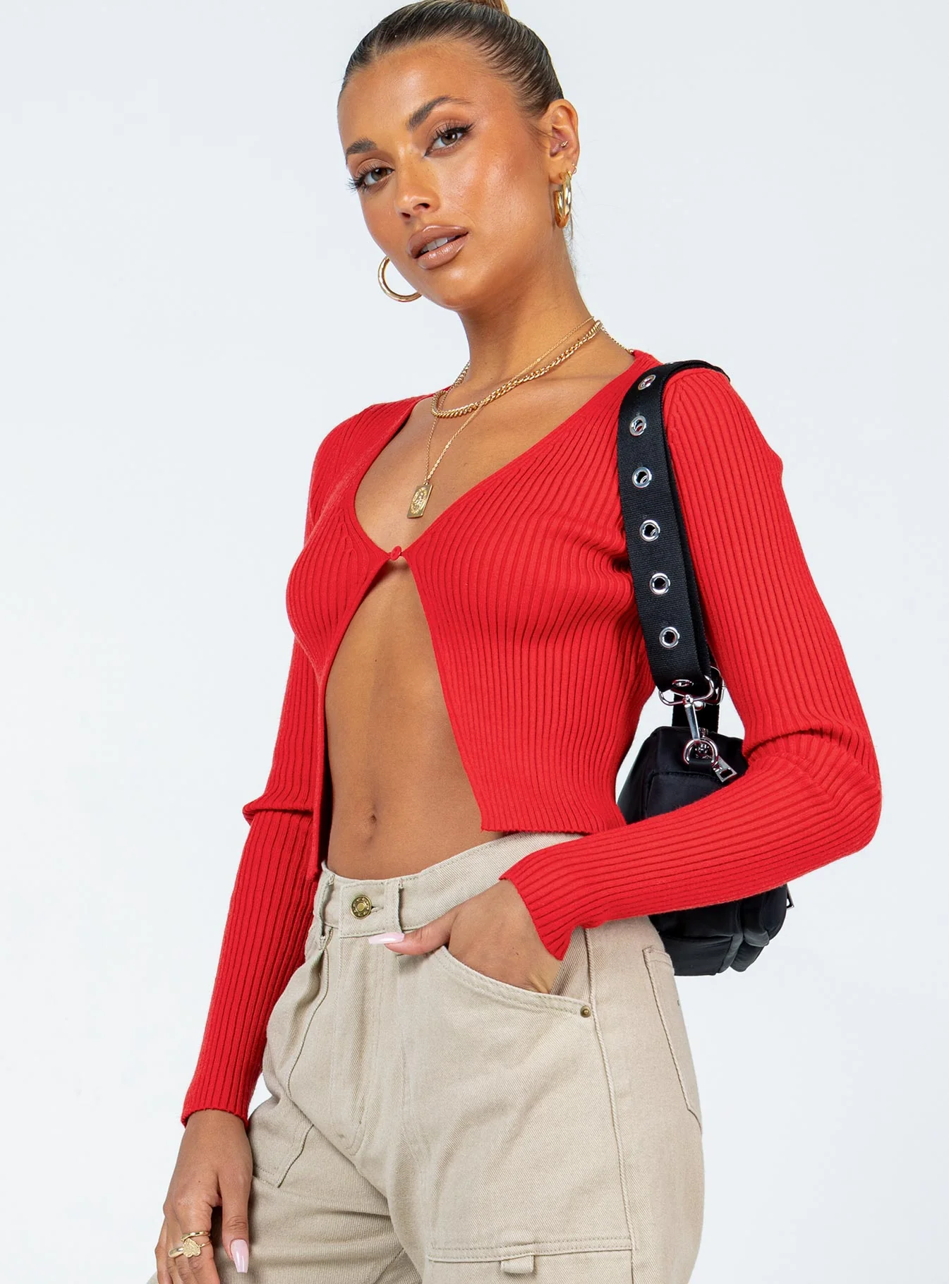 Dontae Long Sleeve Top Red