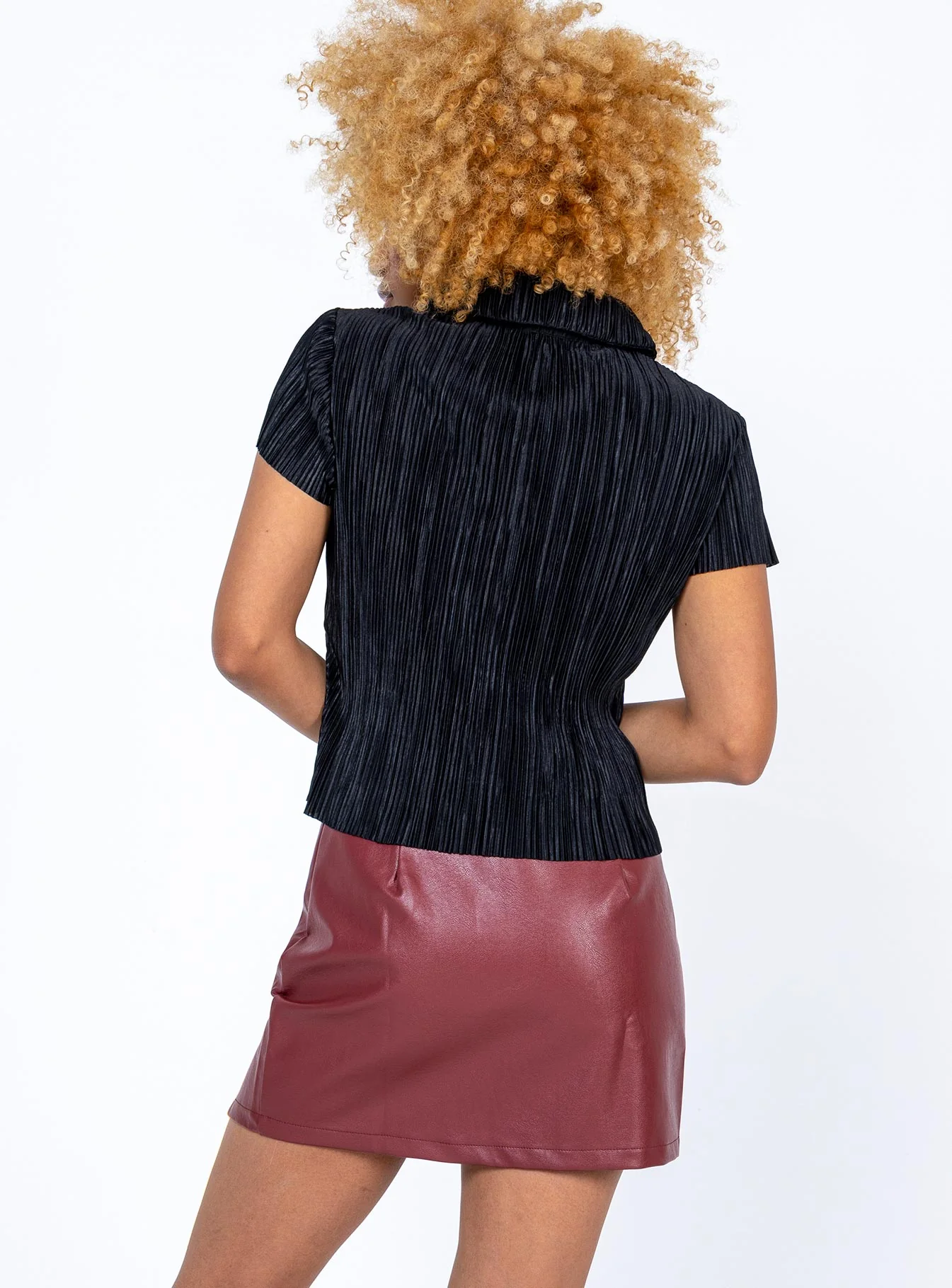 Delancey Mini Skirt Burgundy