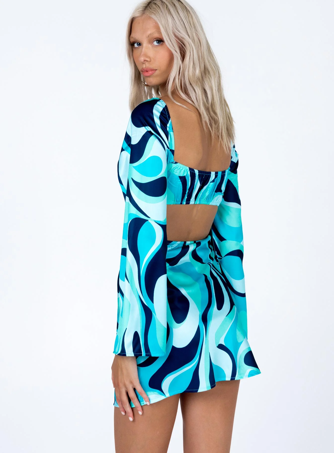 Dominique Mini Dress Blue Multi