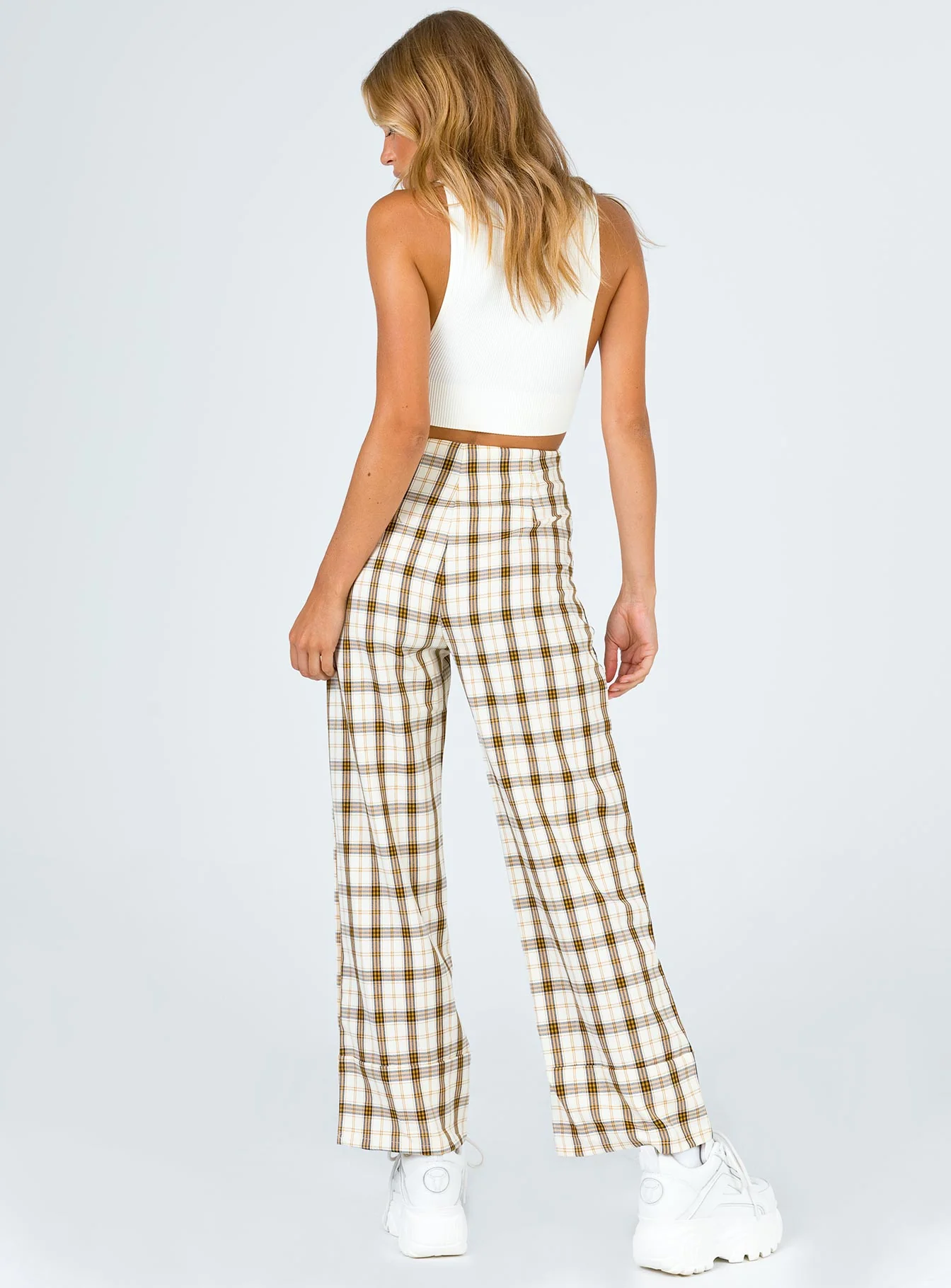 Euros Pants Yellow Check