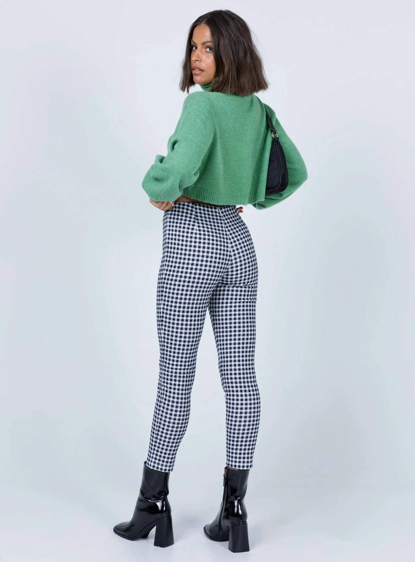 Iggy Gingham Pants Black/White