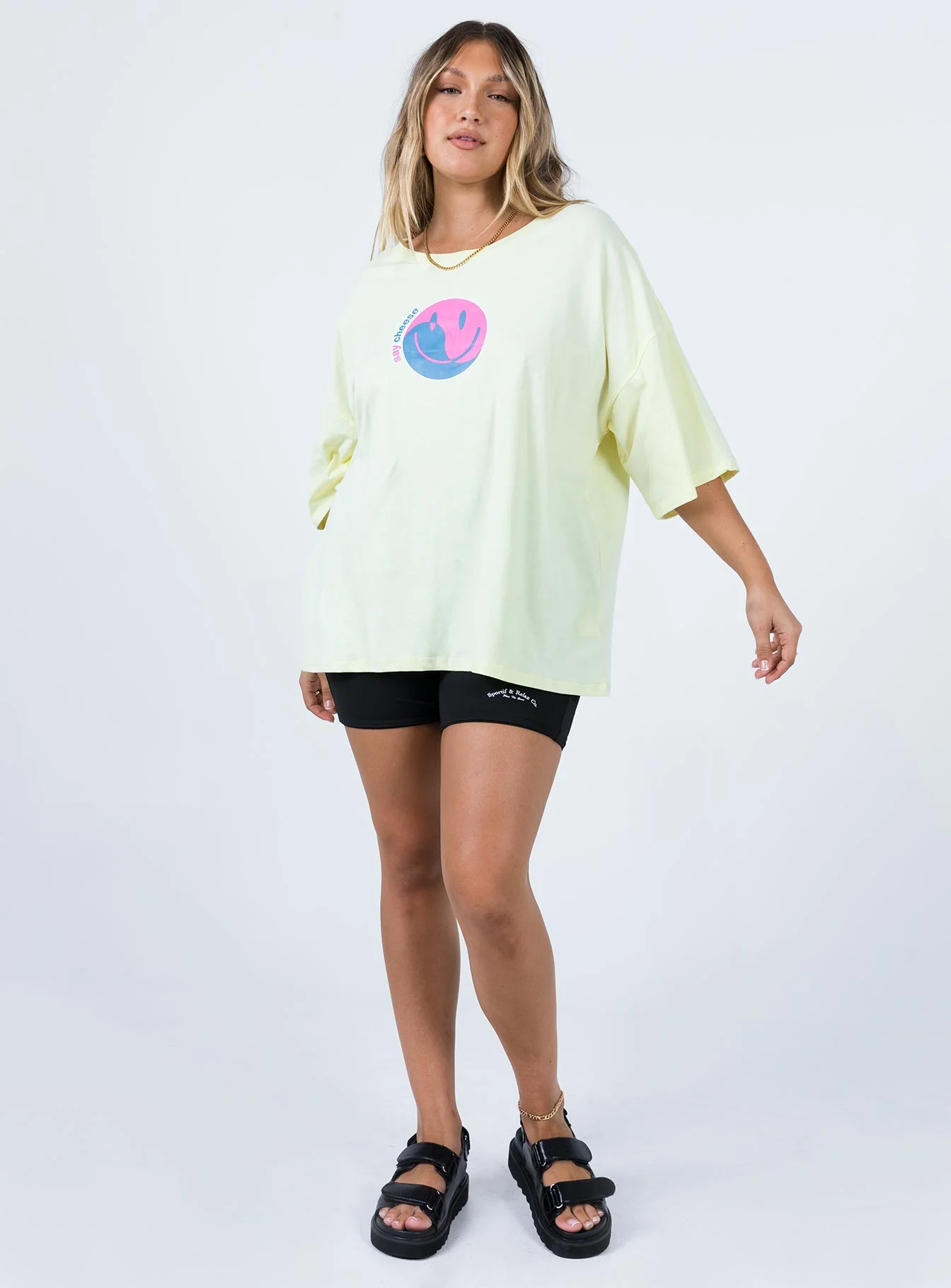Smiley Oversized Tee Yellow