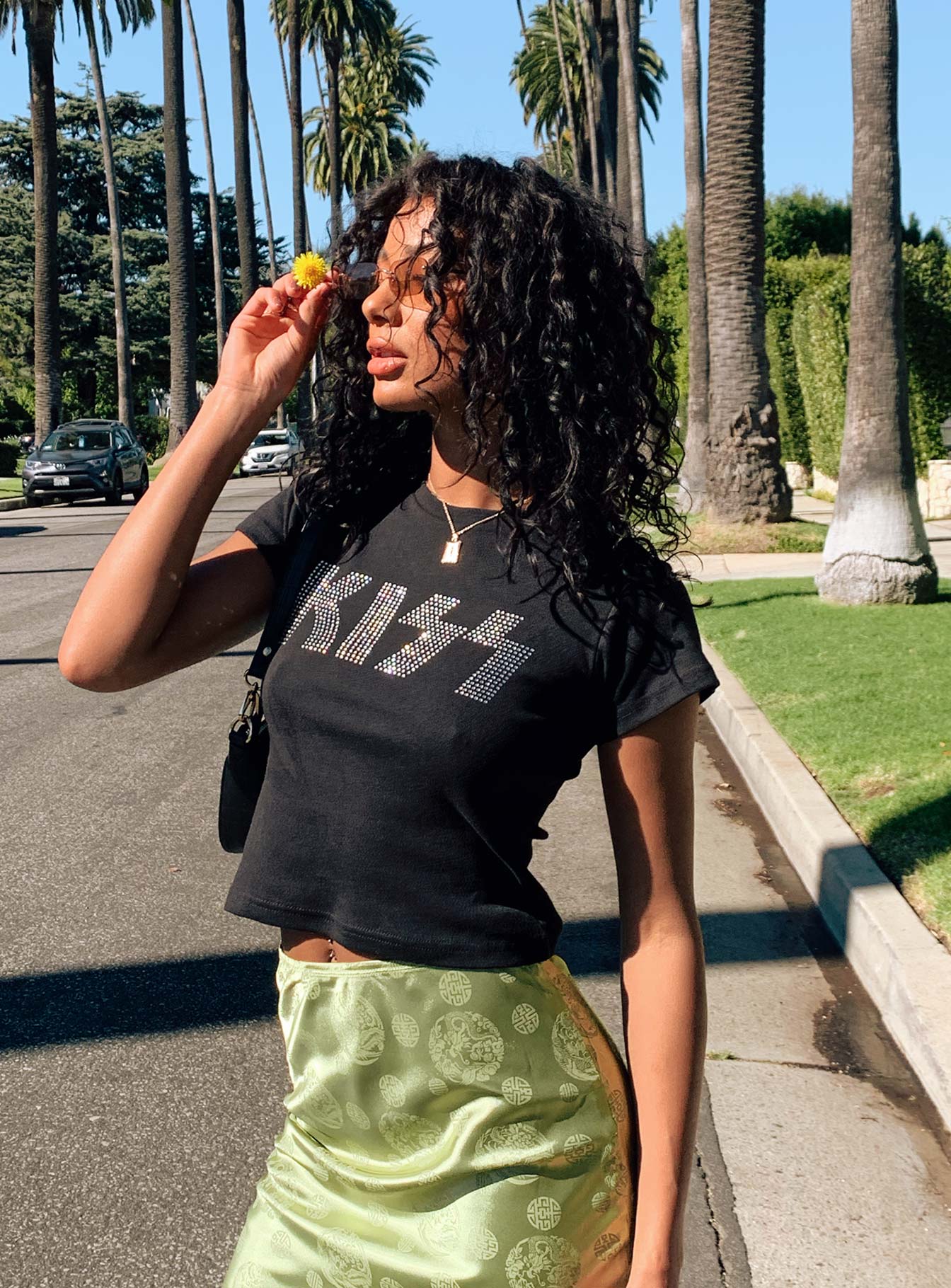 Kiss Sparkle Tee Black