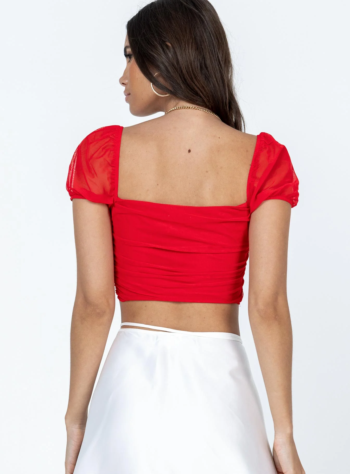 City Lights Crop Top Red