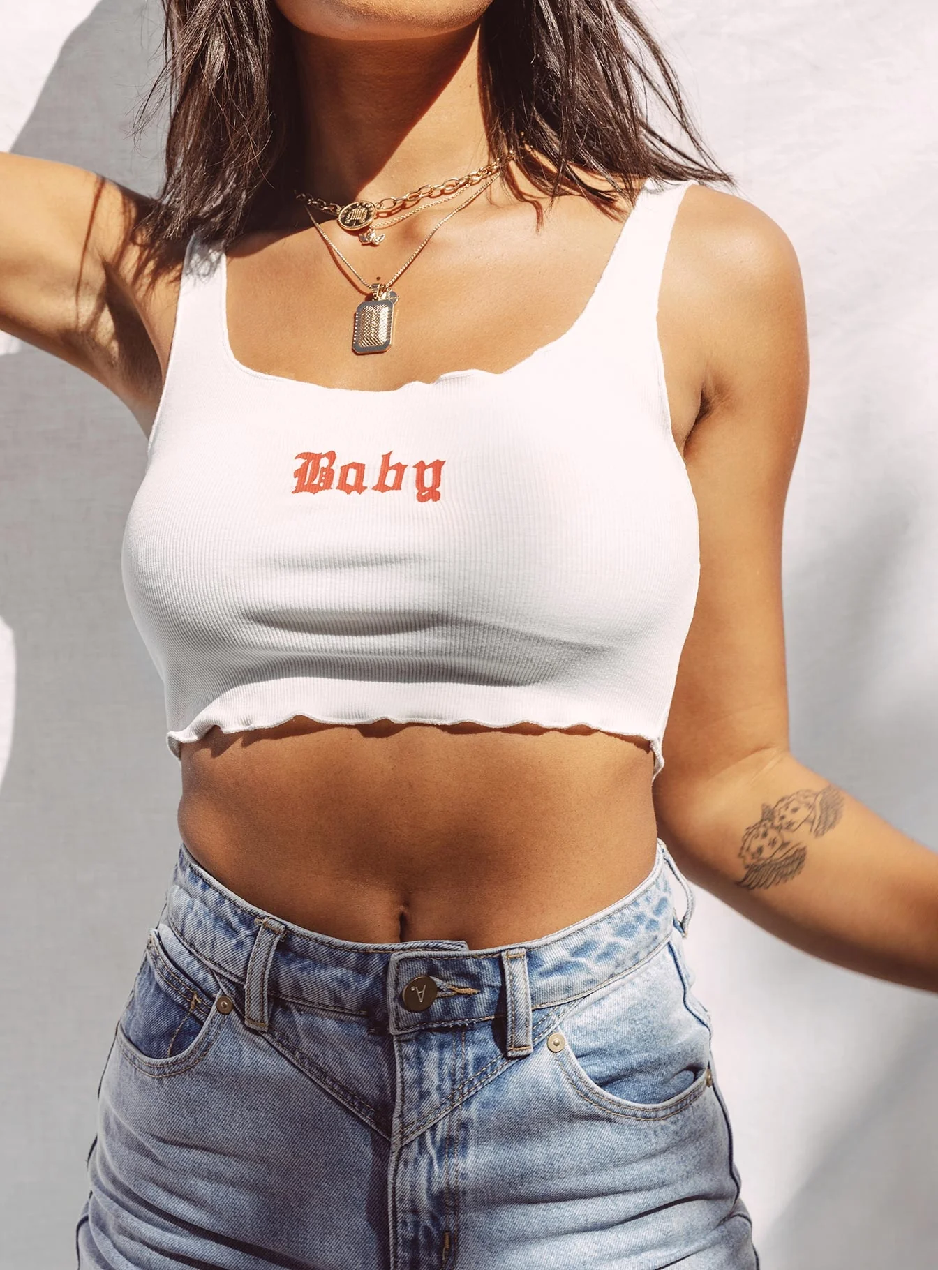 Baby Tank Top White
