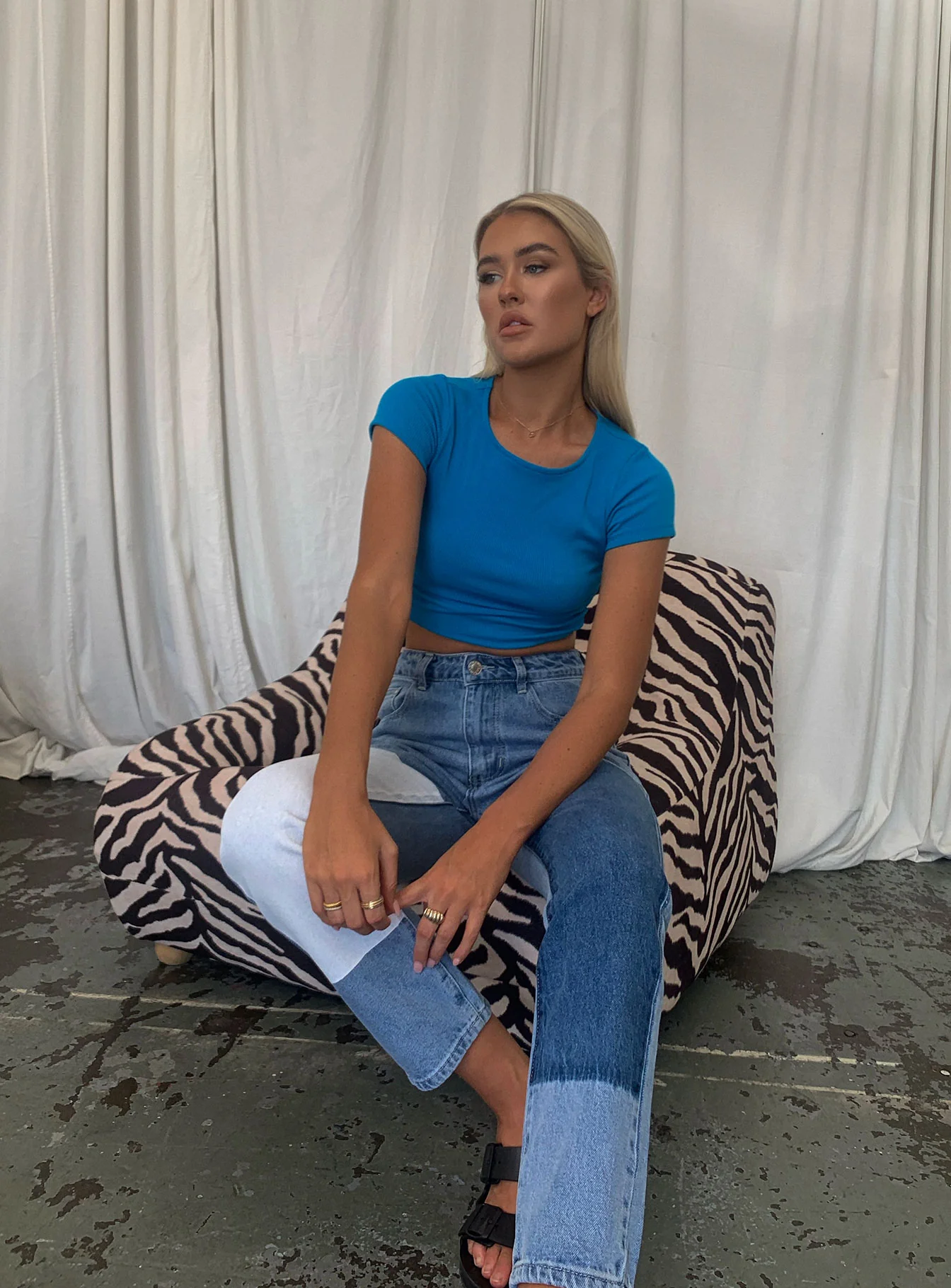 Cofield Mom Jean Patch Denim