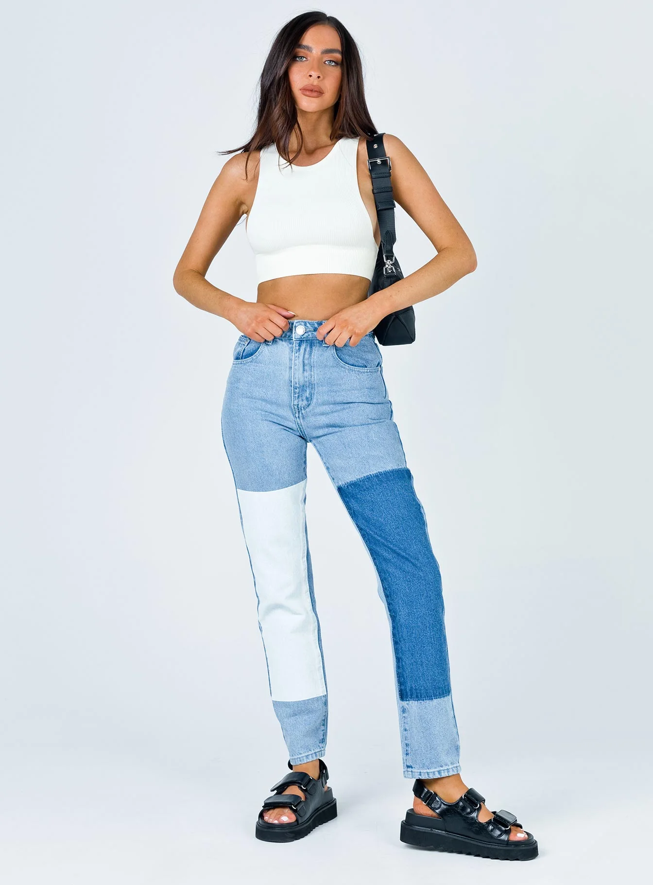 Cofield Mom Jean Patch Denim