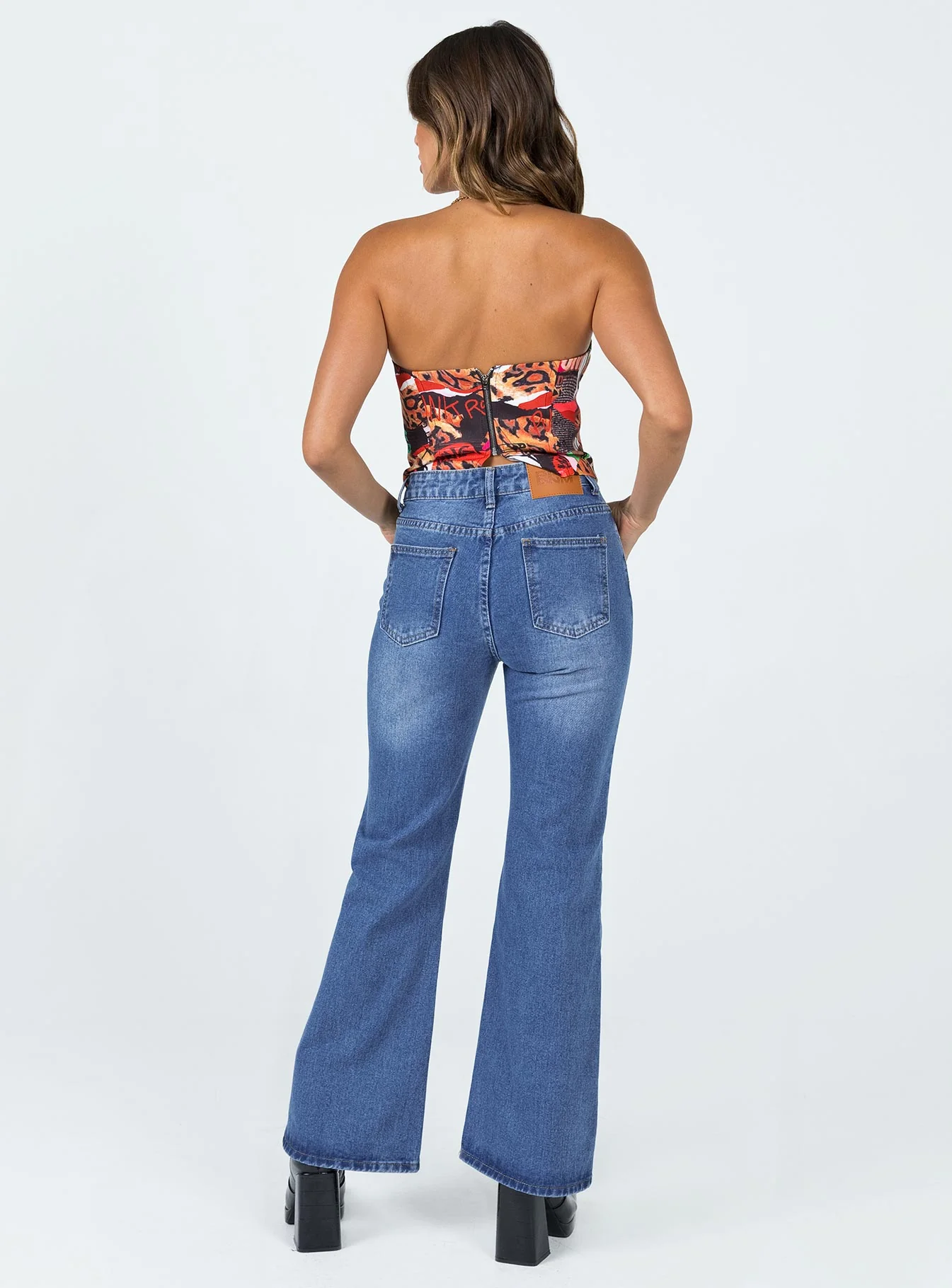 Darfield Mid Wash Flare Denim Jeans