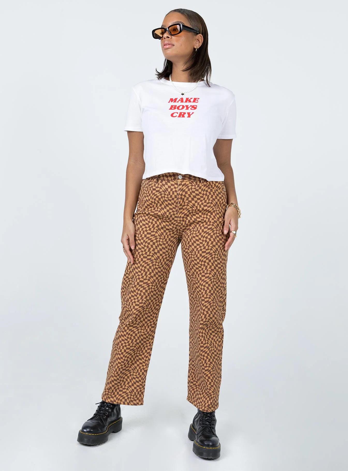 Motel Shrunk Tee White Make Boys Cry