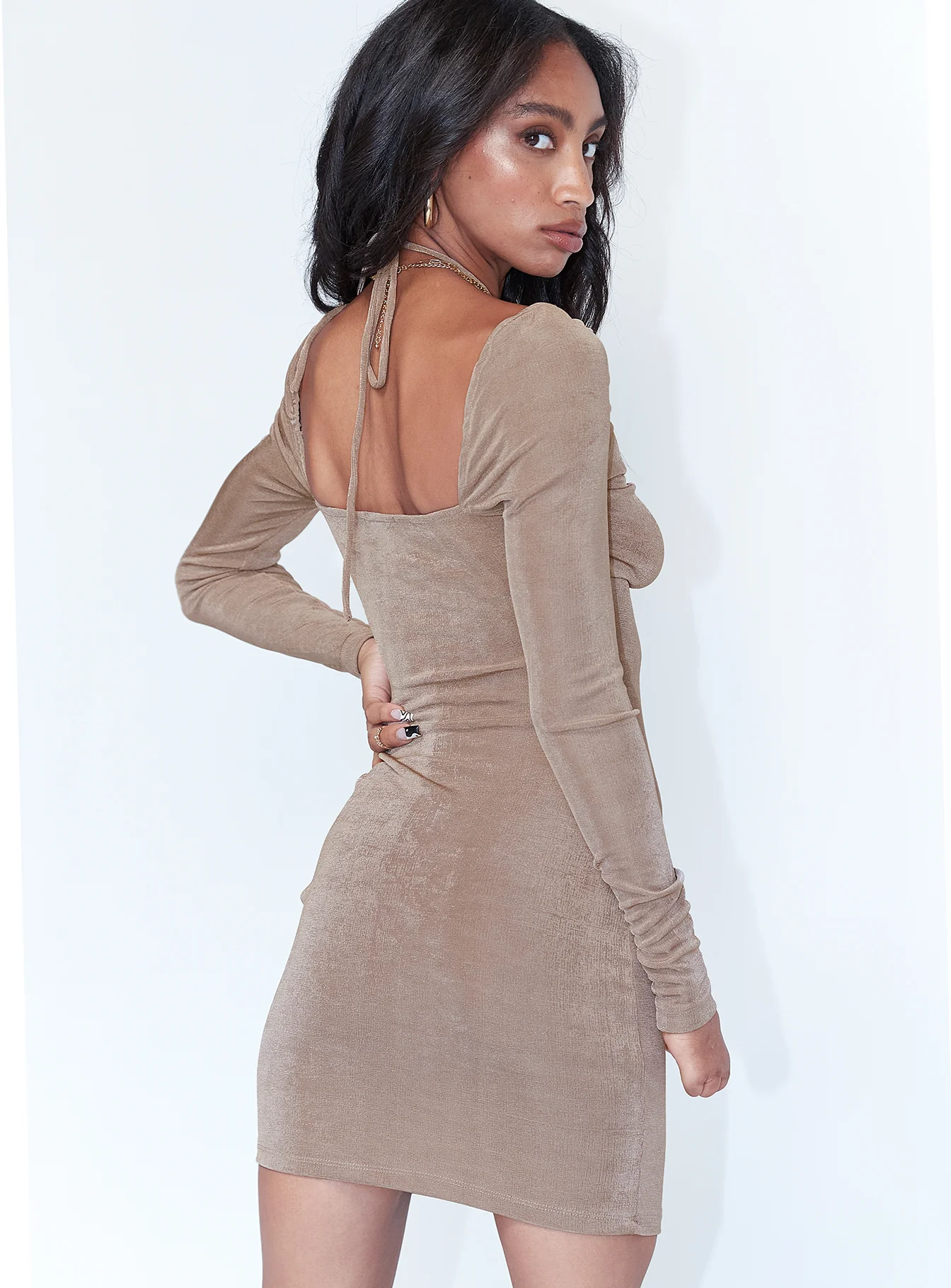 Sierra Mini Dress Brown