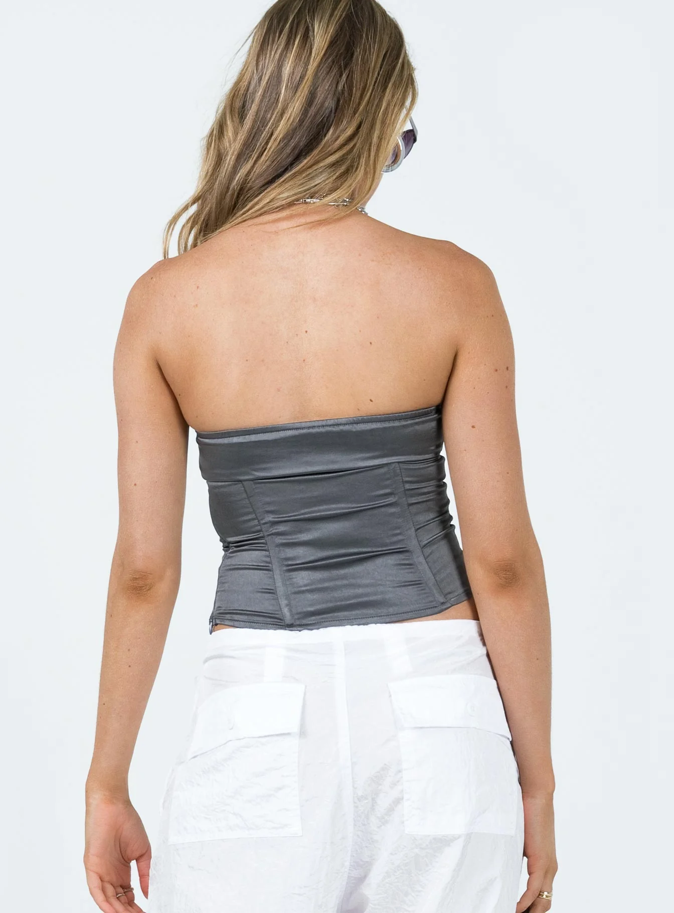 Tasman Sweet Heart Tube Top Slate